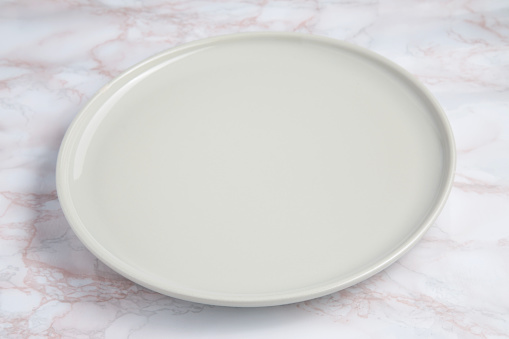 Empty round dinner plate