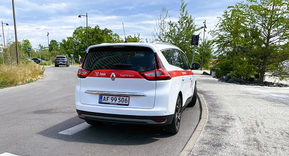 Mulhouse - France - 13 June 2021 - rear view of white Volkswagen Golf GTI MK7 parked in the street