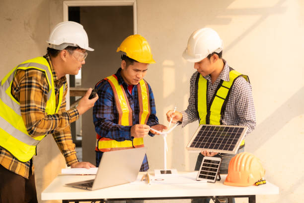 istock Engineers plan to install solar wind turbines on new homes 1499487975