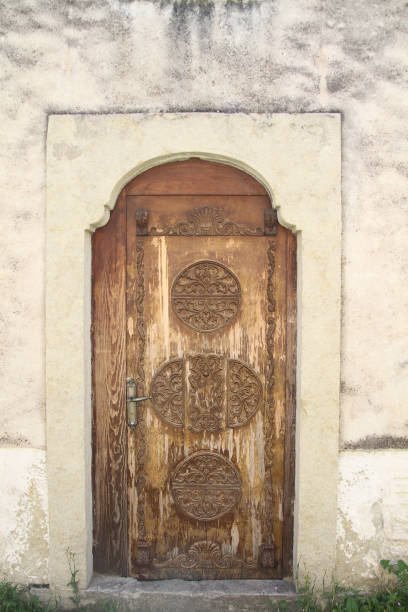 Antique door stock photo