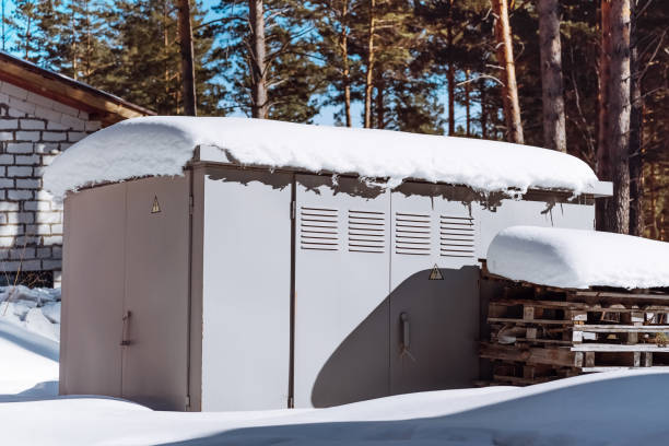 istock Transformer on the street winter. 1499493294