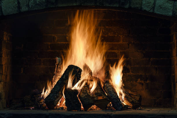 istock Wood burning in the fireplace 1499494418