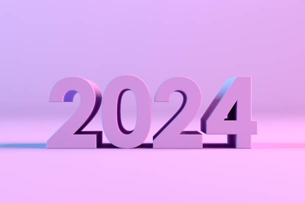 istock 2024 New Year Christmas Neon Lighting Background 1499495518