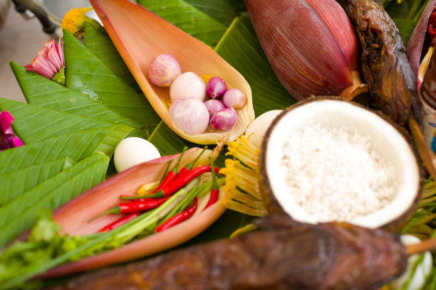 Classical local thai food selection and meal