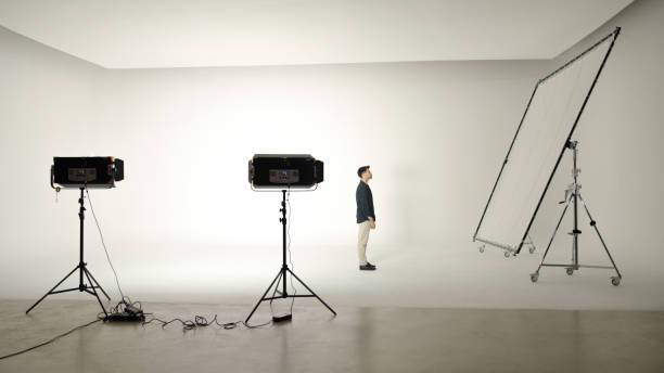 istock Young man in a film studio 1499501135