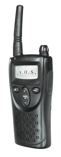 istock Walkie-talkie with SOS on the screen 1499502346