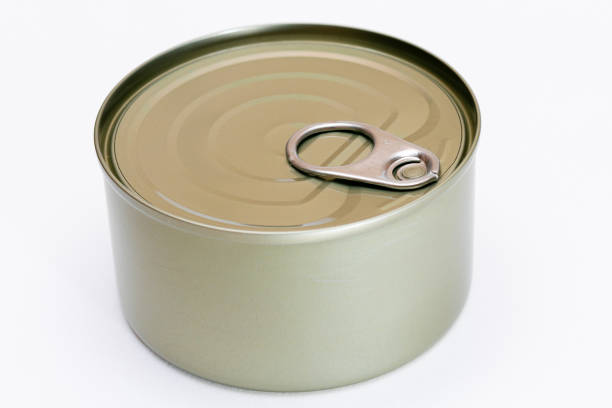 istock Unopened Tin Can with Blank Edge on White Background 1499504946