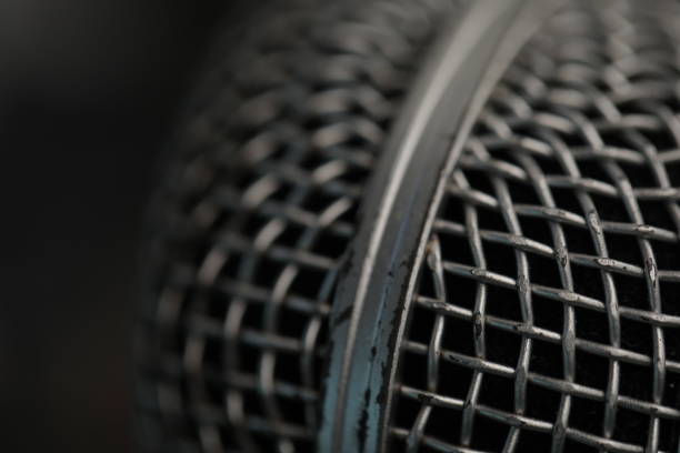 Macro Photography, Metal MicrophoneMacro Photography, Metal Microphone, Texture