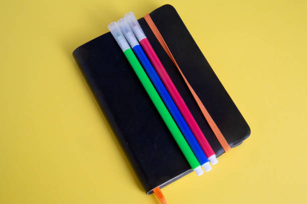 istock Colorful marker pen set and notebook 1499505817