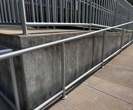 Sidewalk Ramp with Railings