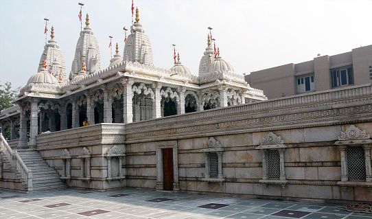 01 03 2009 Exterior View Of Akshar Dwar Baps Swami Narayan Temple Bhavnagar district Bhavnagar Gujarat Indiaå
