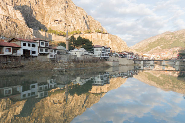 Old houses of Amasya stock photo