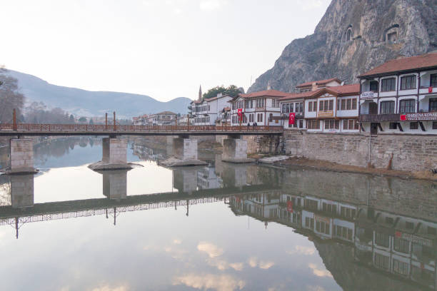 Old houses of Amasya stock photo