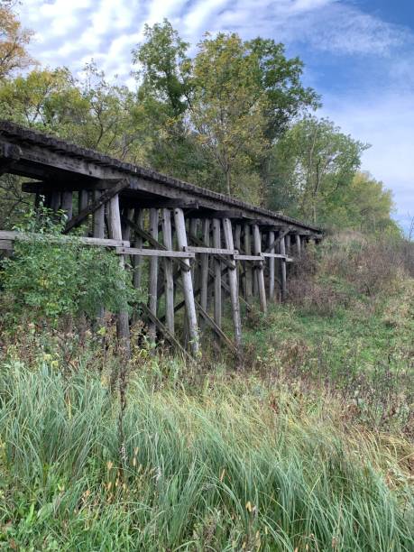 istock Railroad trestle bridge by a park 1499513329