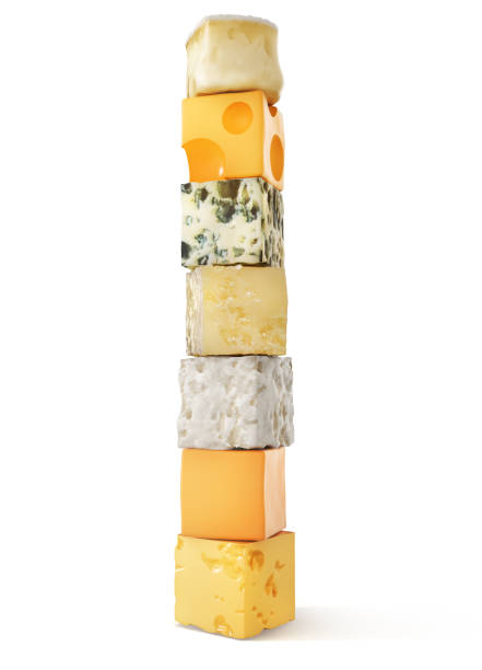 istock Pieces of different cheese on a white background.3d illustration 1499518737