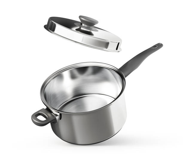 istock Steel saucepan on a white background. 3d illustration 1499518989