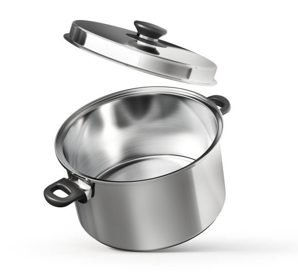 istock Steel saucepan on a white background. 3d illustration 1499519008