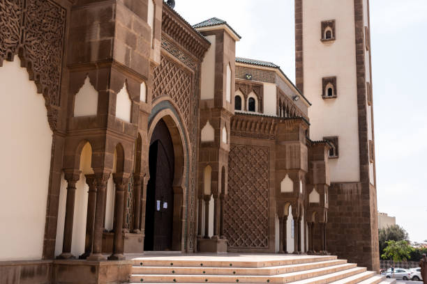 View of the minaret of the Kutubiyya Mosque, in Marrakesh, Morocco