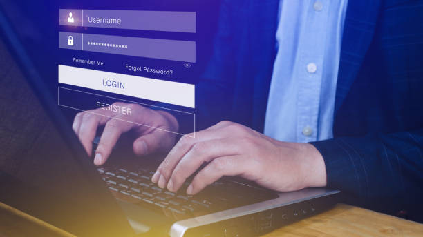 istock cyber security and Security password login online concept Hands typing and entering username and password of social media, login with online bank account, data protection hacker 1499520675