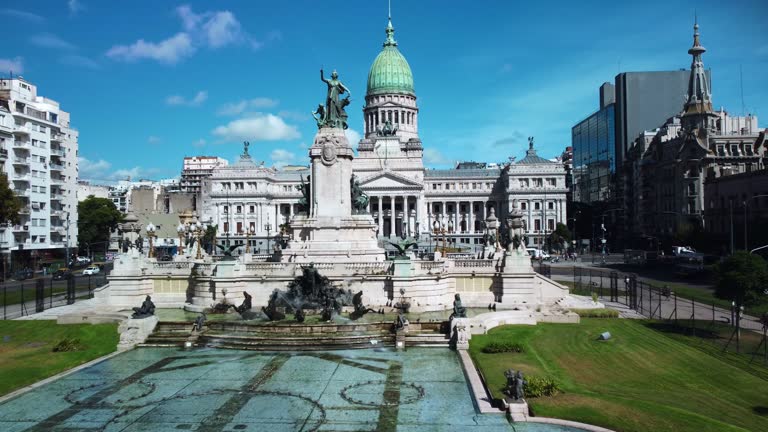 Palace of the Argentine National Congress, drone view