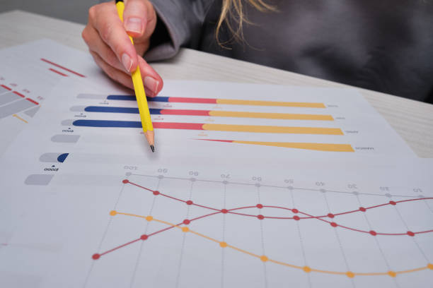 istock Financial graphs, statistics diagram and data. Annual presentation, infographic. Economic report, accounting. Growth analysis, business success. Analytics and management. Investments and technology 1499531590