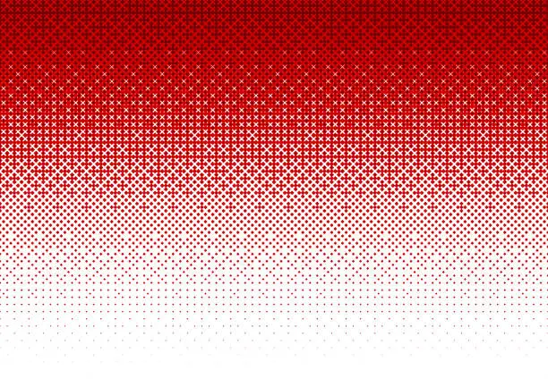 Vector illustration of Red pixel gradient Christmas background