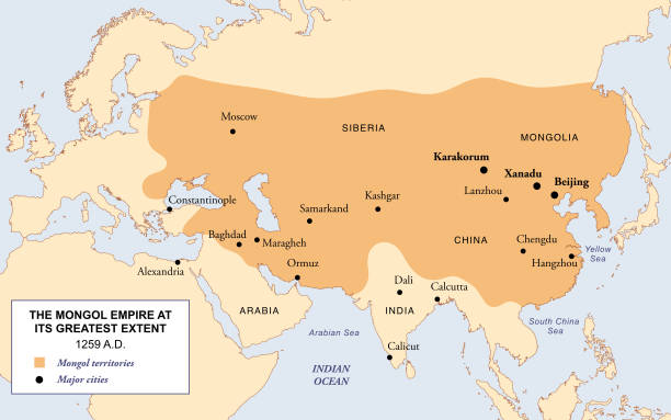 Apog Map 20+ Mongolian Empire Map Photos, taleaux et images libre de droits - iStock