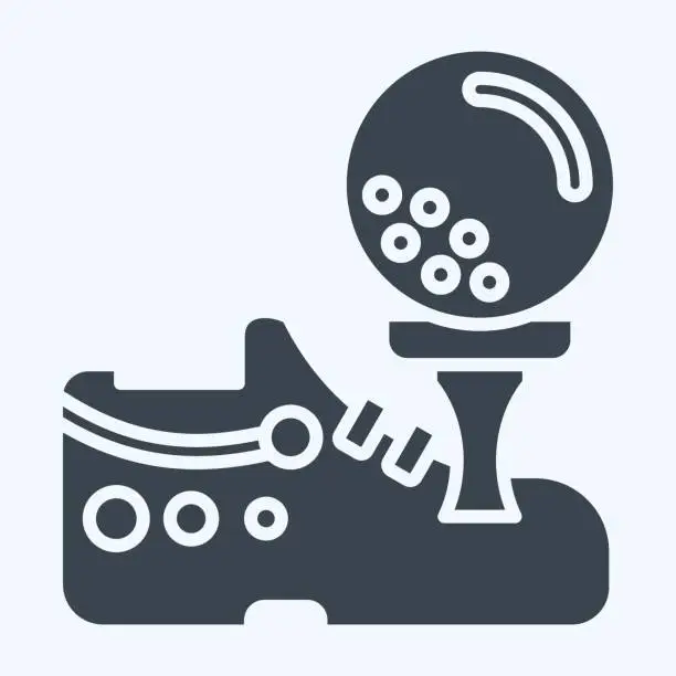 Vector illustration of Icon Shoes. related to Golf symbol. glyph style. simple design editable. simple illustration