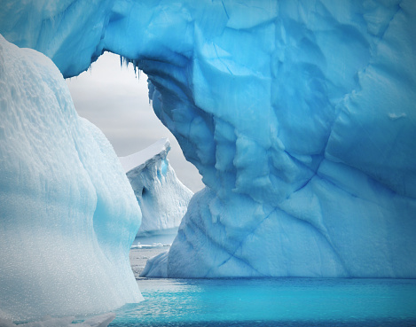 Detail of an Antarctic iceberg, no added colour