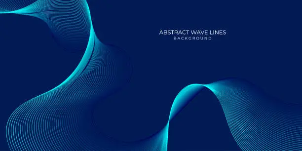 Vector illustration of Abstract Futuristic Waving Background