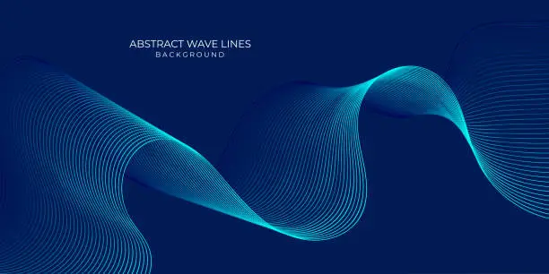 Vector illustration of Abstract Futuristic Waving Background