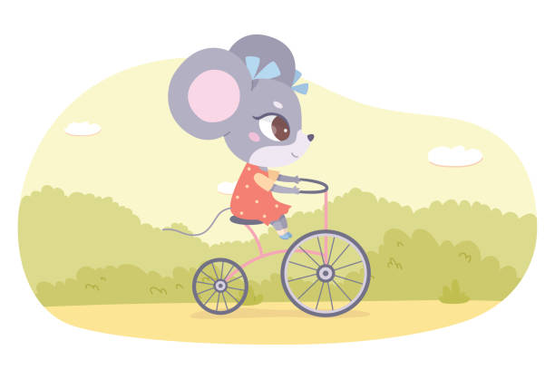 60+ Cute Mouse Riding Bicycle Stock Photos, Pictures & Royalty-Free