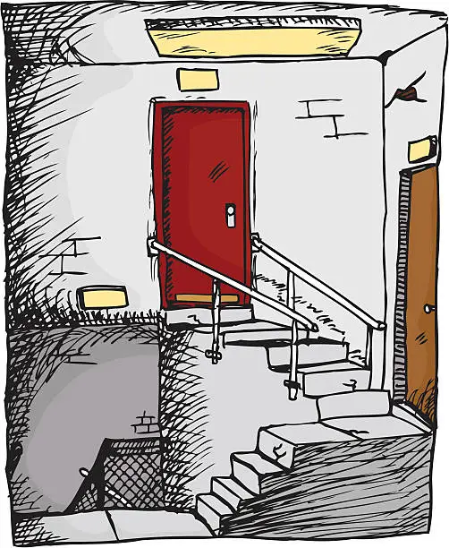 Vector illustration of Empty Stairwell