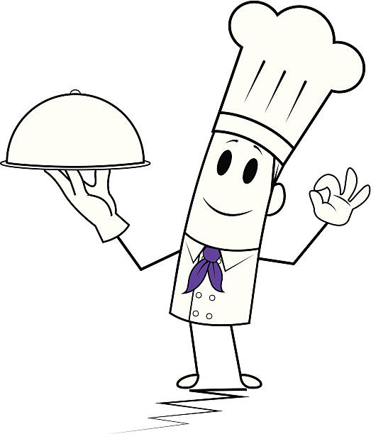 Square guy-Cook vector art illustration
