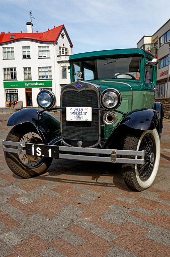 PRAGUE, CZECH REPUBLIC - OCTOBER 1, 2022: Vintage silver Tatra car at the Prazska Noblesa event