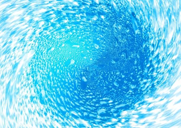 Abstract background of bubbles swirling underwater in natural environment concept