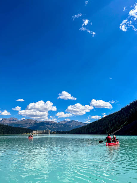 istock Canoeing in Lake Louise 1499620622