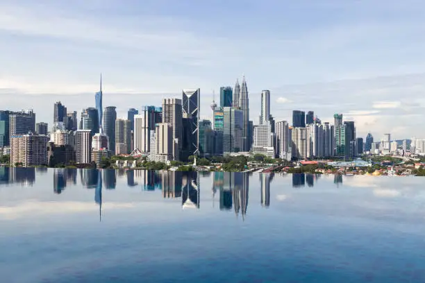 LANDSCAPE OF KL CITY WITH REFLECTION