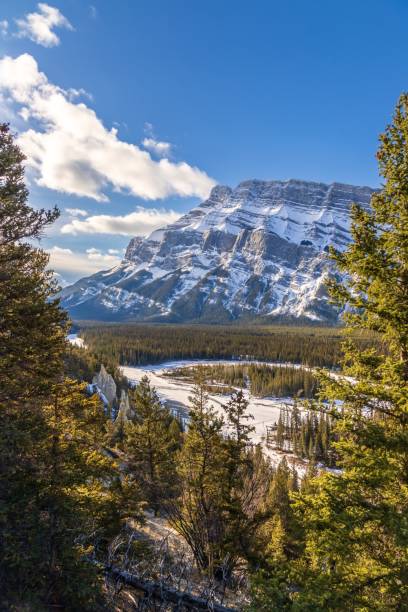 istock Blue Sky Over Snowy Banff Mountains 1499622842