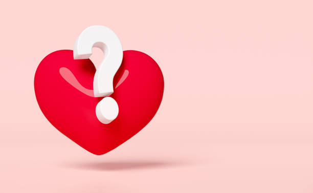 istock 3d red heart with white question mark symbol icon isolated on pink background. FAQ or frequently asked questions for how is love, minimal concept, 3d render illustration, clipping path 1499622854