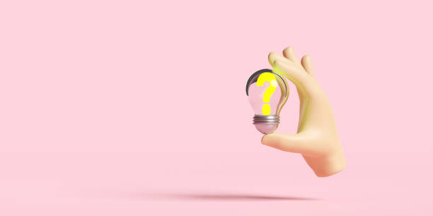 istock 3D Hand holds light bulb transparent with question mark symbol icon isolated on pink background. FAQ, business idea tip concept, minimal abstract, 3d render illustration 1499623292