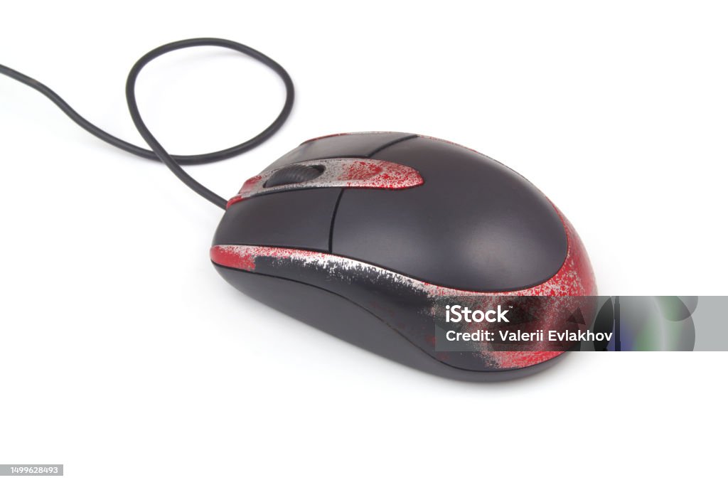 Really Mouse Computer Very Old Computer Mouse Isolated On White Background Stock Photo ...