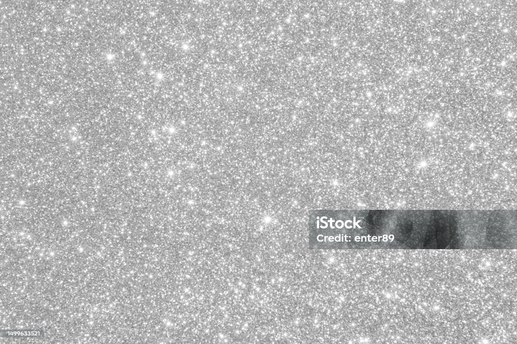 Colorless Silver Color Silver Glitter Stock Photo - Download Image Now - Silver Colored ...