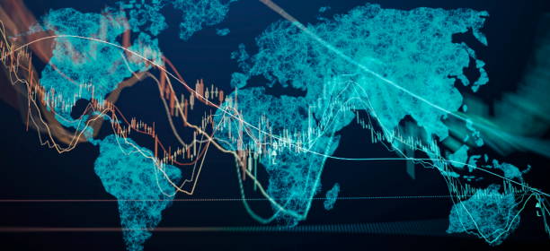 istock Diagrams, financial figures. Abstract glowing forex chart interface wallpaper. Investment, trade, stock, finance 1499635505
