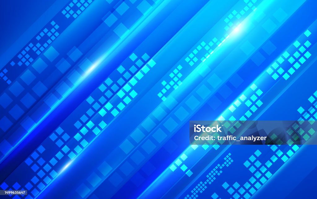 Abstract Blue Technical Background Stock Illustration - Download Image ...
