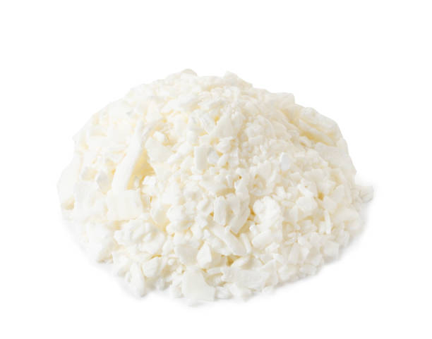 istock Organic white soy wax flakes for candles in isolated on white background 1499642684