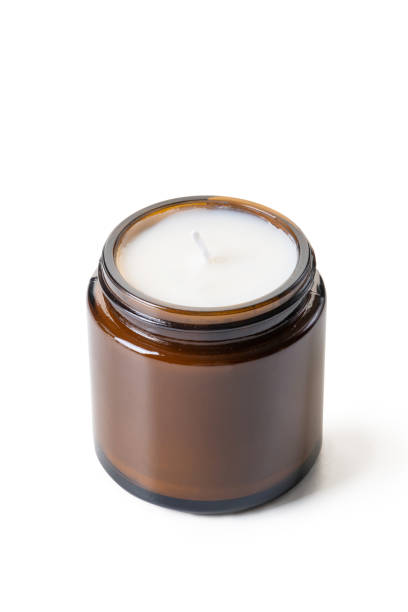 istock Organic white soy wax candle isolated on white background 1499644287