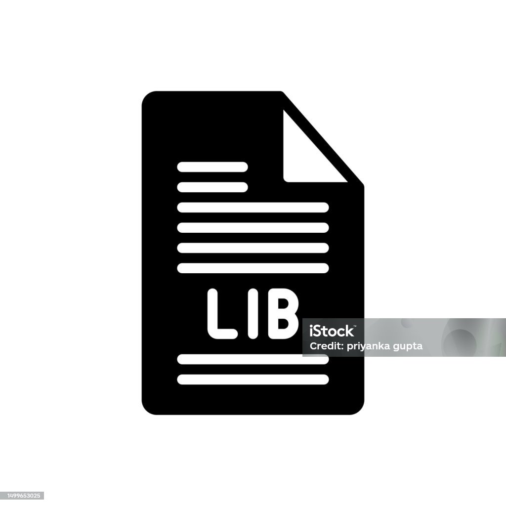 Lib Format Lib File Format Stock Illustration - Download Image Now - Document ...