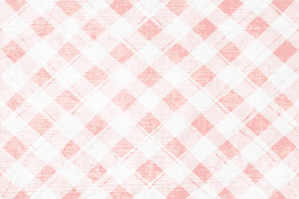 illustrations, cliparts, dessins animés et icônes de délavé rouge et blanc pastel doux motif à damier horizontal blanc vide fonds vectoriels vides - plaid tartan backgrounds pattern