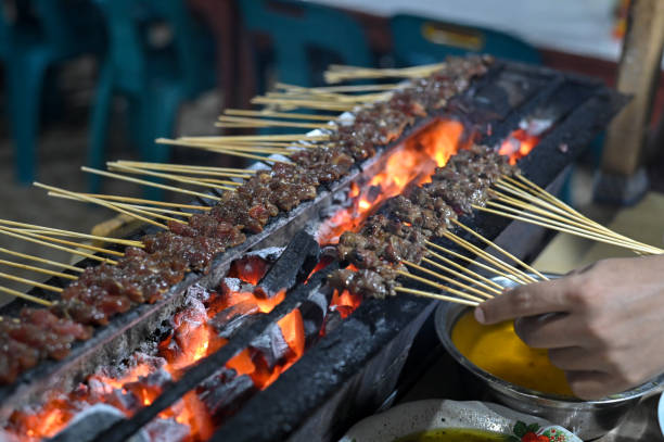 istock Preparation of satay grill 1499654748